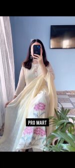 প্রিমিয়াম গাউন এম্ভ্রডারি থ্রি-পিস সেট