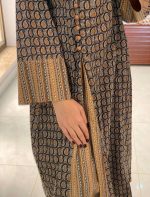 New Sherwani Cut Gawn Three Piece - Image 3