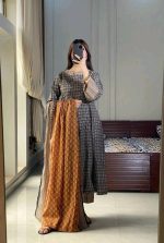 New Sherwani Cut Gawn Three Piece